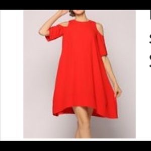 Red Cold Shoulder New Dress!